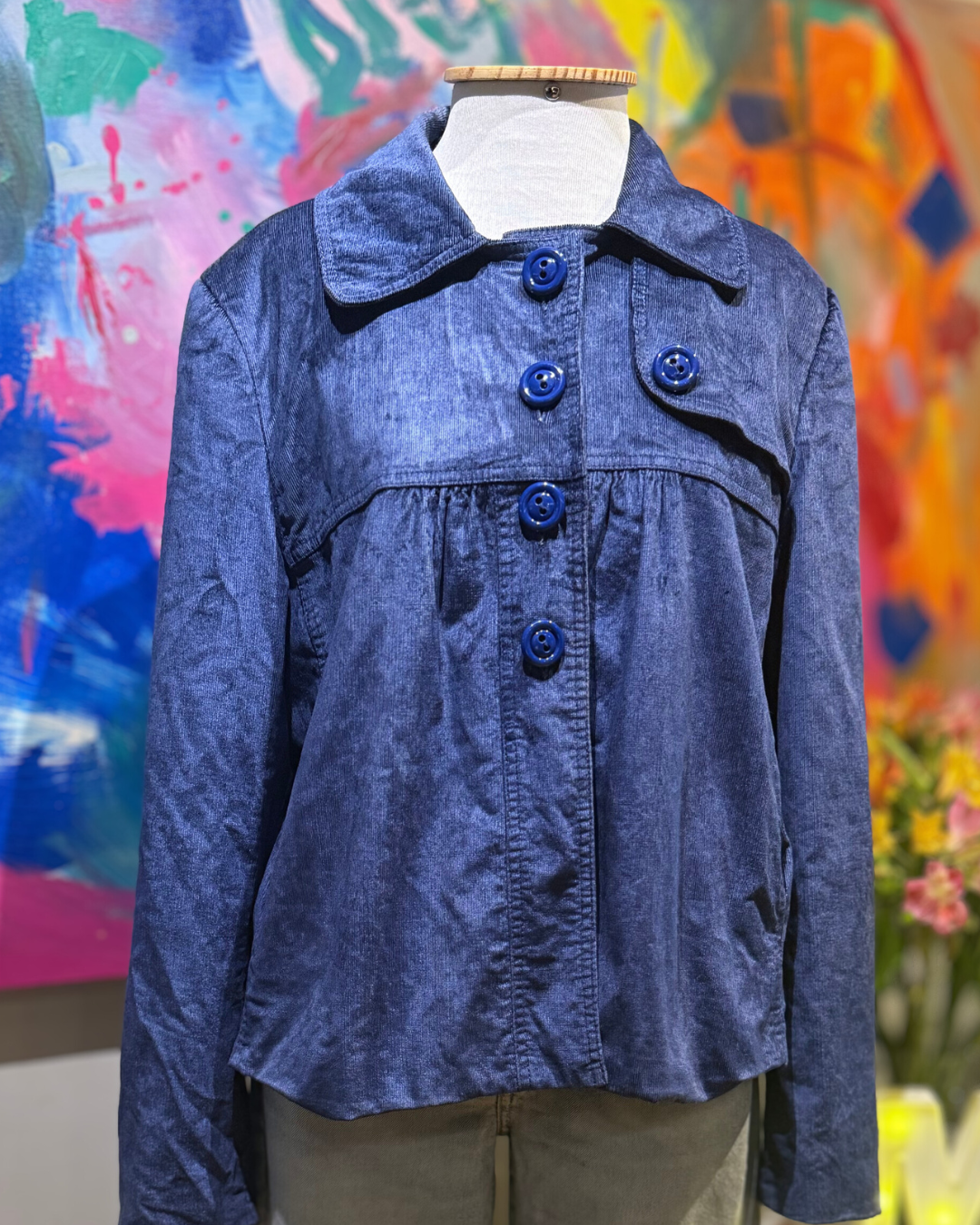 Casaco em veludo cotelê