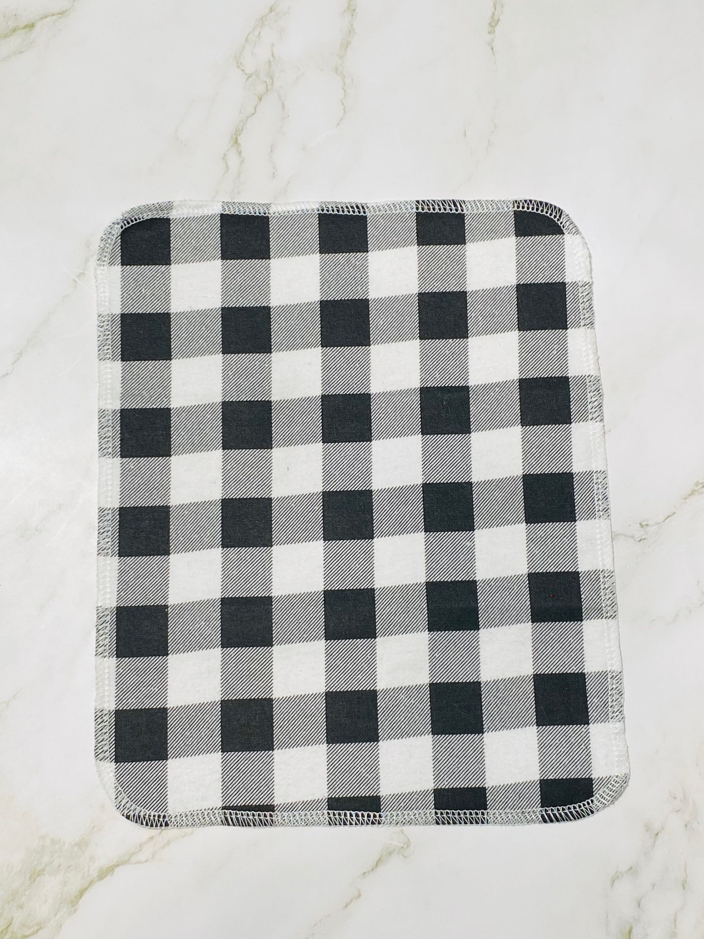 Cloth Napkins - White Buffalo Plaid