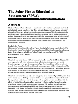 THE SOLAR PLEXUS STIMULATION ASSESSMENT