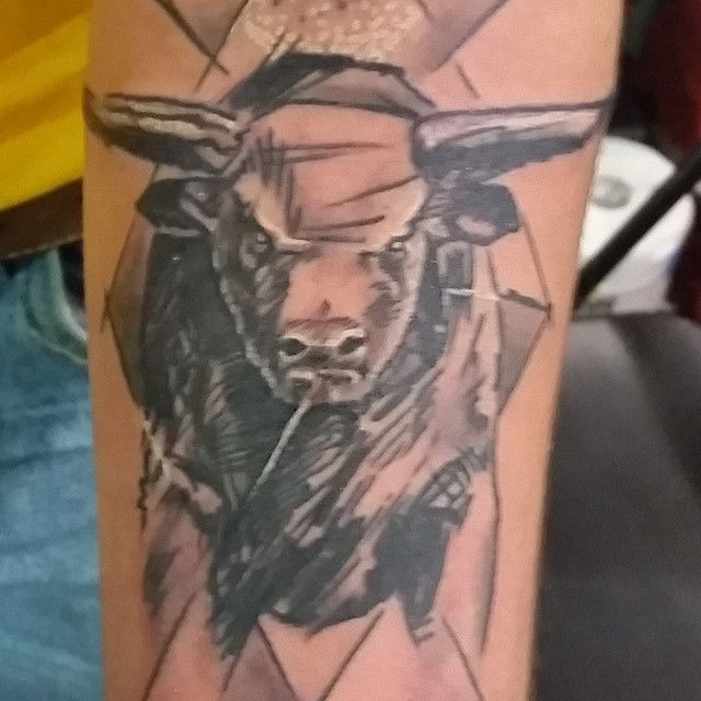 bull abstract Kyle Dunbar Ink Master tattoo
