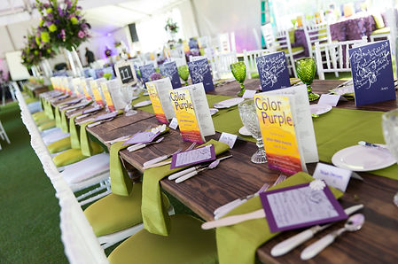 tables at the Duke University event