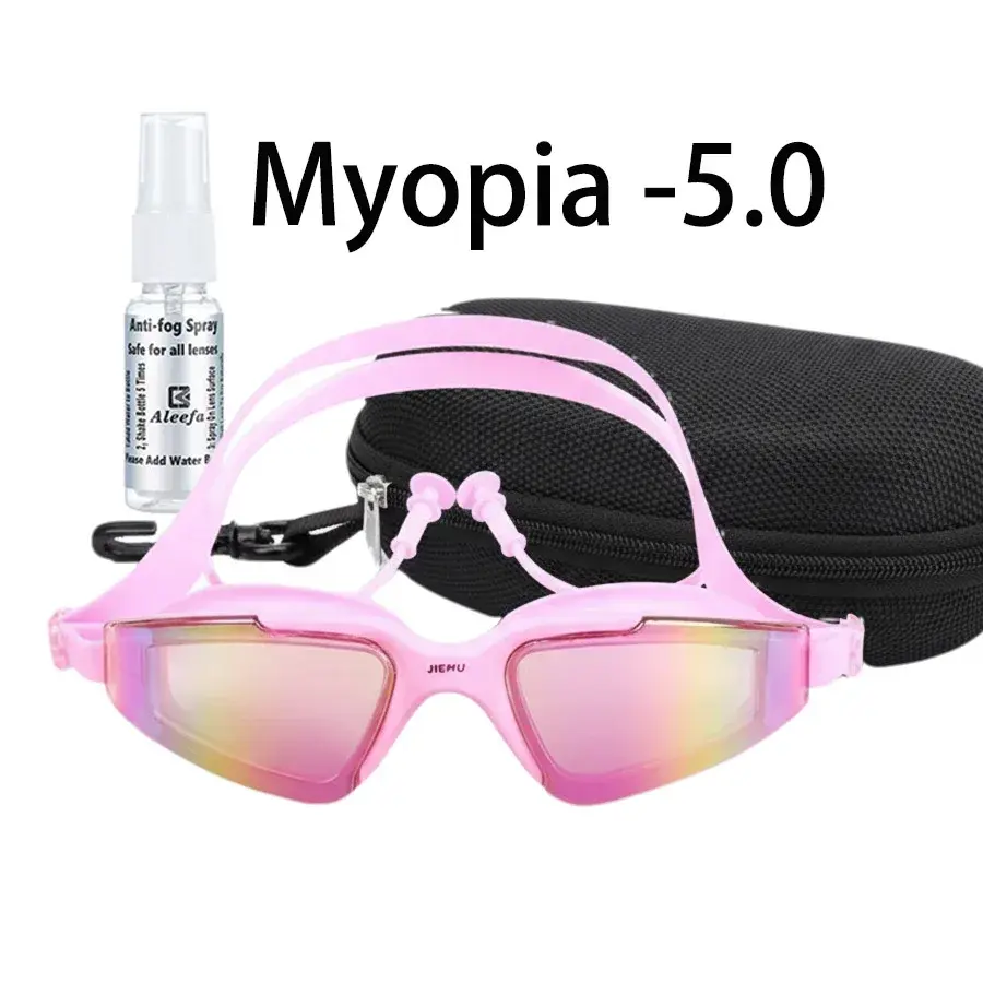 Thumbnail: Myopia Prescription Swimming Goggles  Girls  Glasses Waterproof Anti-Fog Swim 