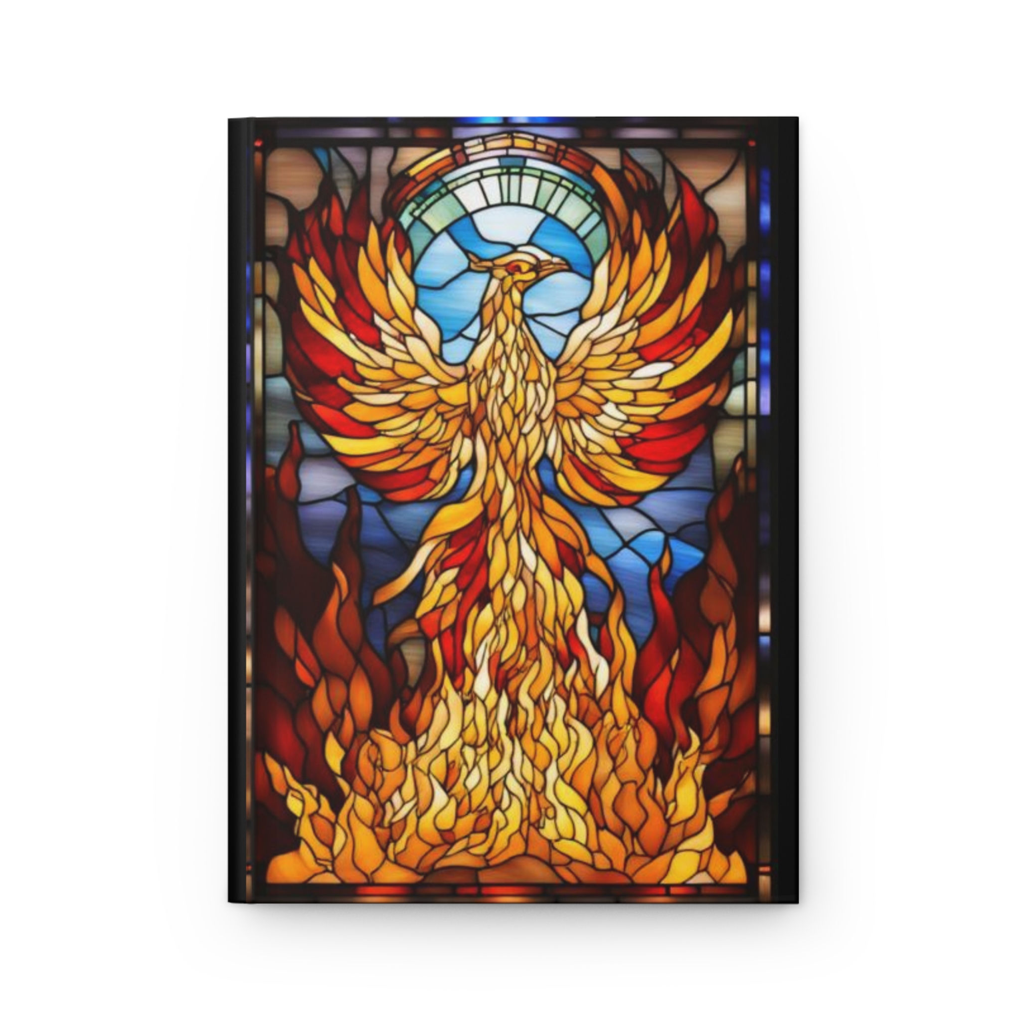Phoenix-Stained Glass Hardcover Journal | Matte