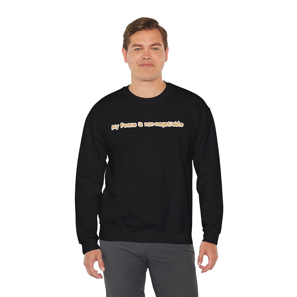 Thumbnail: My Peace Is Non-Negotiable™ Unisex Crewneck Sweatshirt | MMBOB Edition