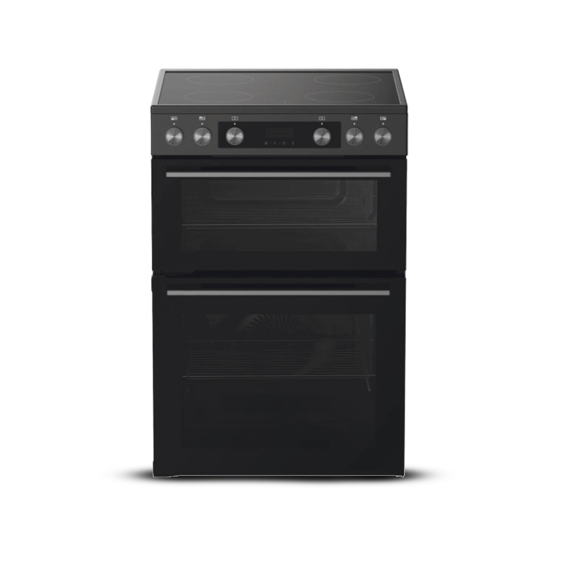 Montpellier MDAFCD60FK 60cm Ceramic Double Cooker in Black