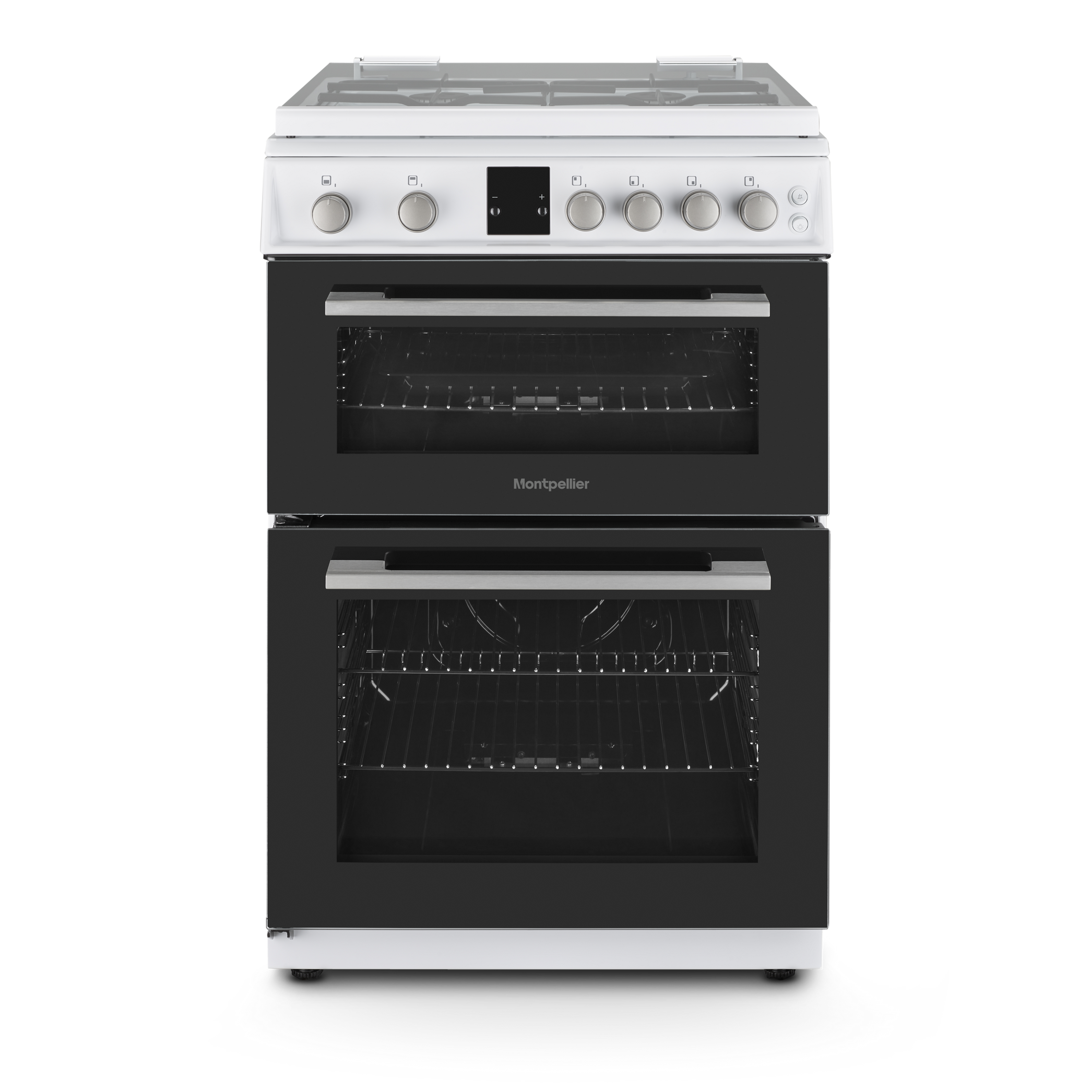 Montpellier MDOG60LW 60cm Gas Double Oven With Lid White - LPG Jets Included