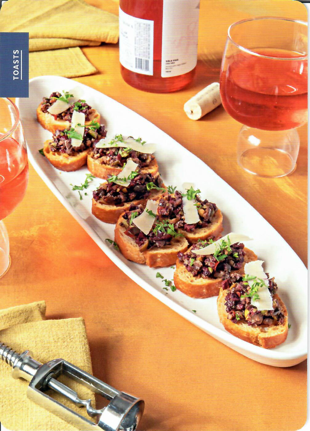 BACCO | Eat. Drink. Celebrate. | Tapenade, Grana Padano & Dark Rosé | Mediterranean Sun: Tapenade, Grana Padano & Dark Rosé