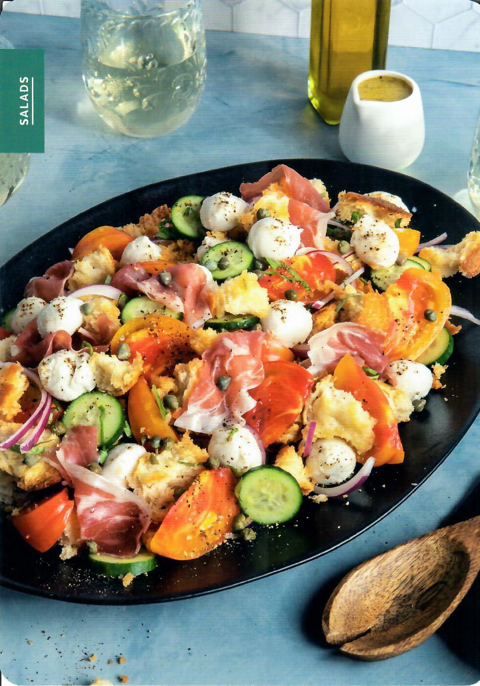 BACCO | Eat. Drink. Celebrate. | Mozzarella, Panzanella & Pinot Grigio | Tuscan Sun: Mozzarella Panzanella & Pinot Grigio |