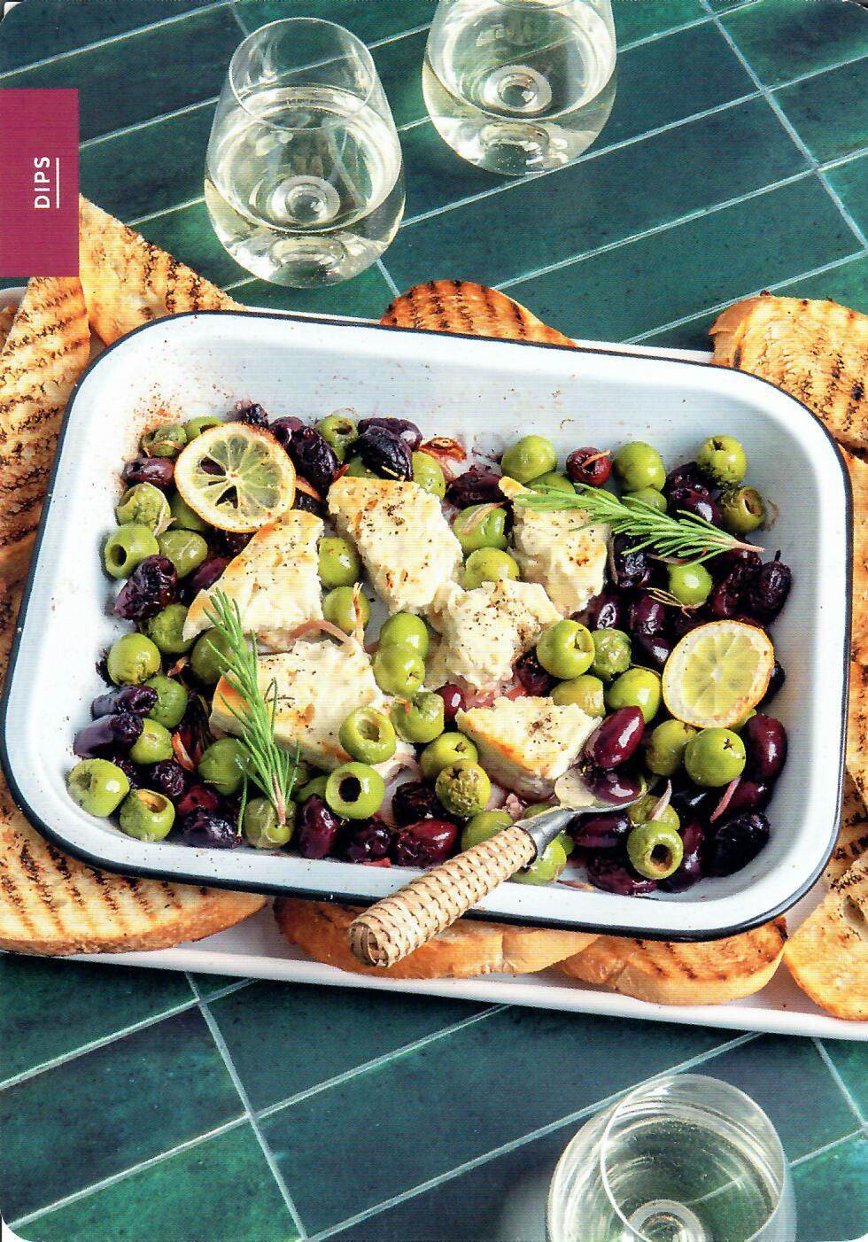BACCO | Eat. Drink. Celebrate. | Baked Feta, Olives & Assyrtiko | The Mediterranean Warm Bite: Baked Feta & Olives