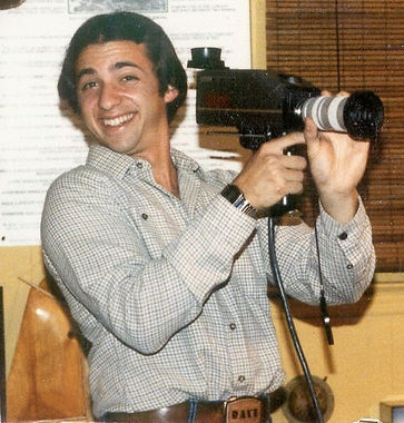 Dave Bauers hard at work videotaping a party in 1982!