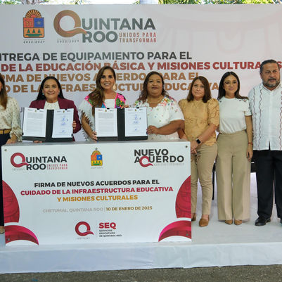 Entrega Mara Lezama material y equipos para fortalecer la educación básica