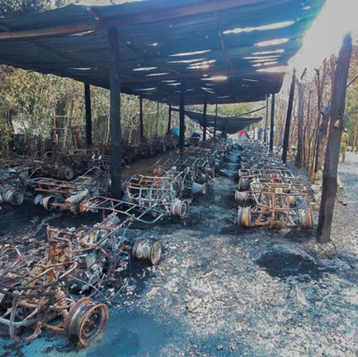 Deslinda Fiscalía a la delincuencia de incendio de 38 cuatrimotos; dice fue un corto circuito