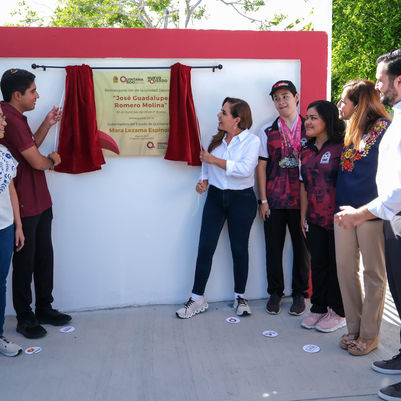 Rehabilita gobernadora unidad deportiva “José Guadalupe Romero Molina”