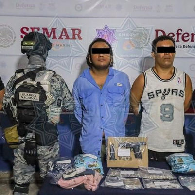 Narcomenudistas en manos de la Policía; traían una 9 milímetros y droga