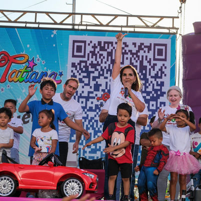 Convive Gobernadora con niñas y niños de Tulum en su día; "Tatiana" volvió a brillar en el festejo 