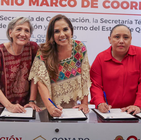 Pacto entre Estado y CONAPO mejorará planes, políticas públicas y transformación: Mara Lezama