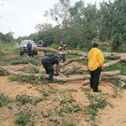Se unen policías municipales a labor de limpieza por afectaciones de “Delta”