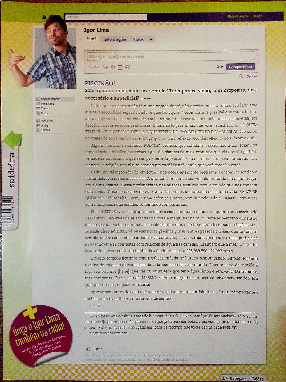 Saideira - Revista ITS