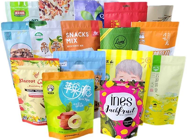 Flexible pouches for snacks, liquids, or powdered products