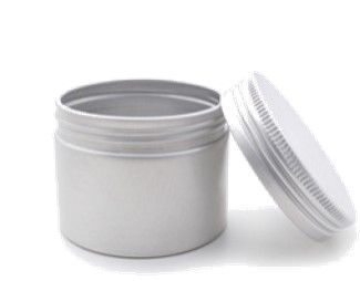 Durable metal jar with secure lid for retail or home use