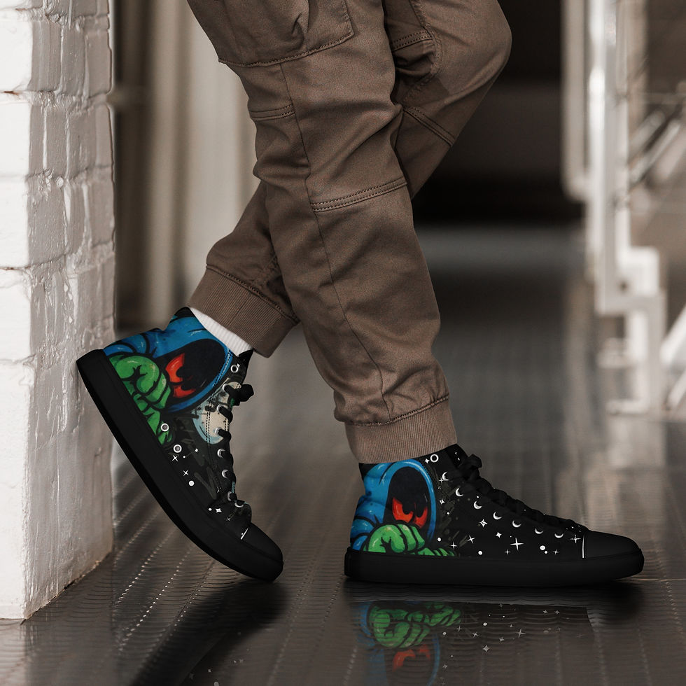 Küçük resim: Men’s High Top Canvas Shoes