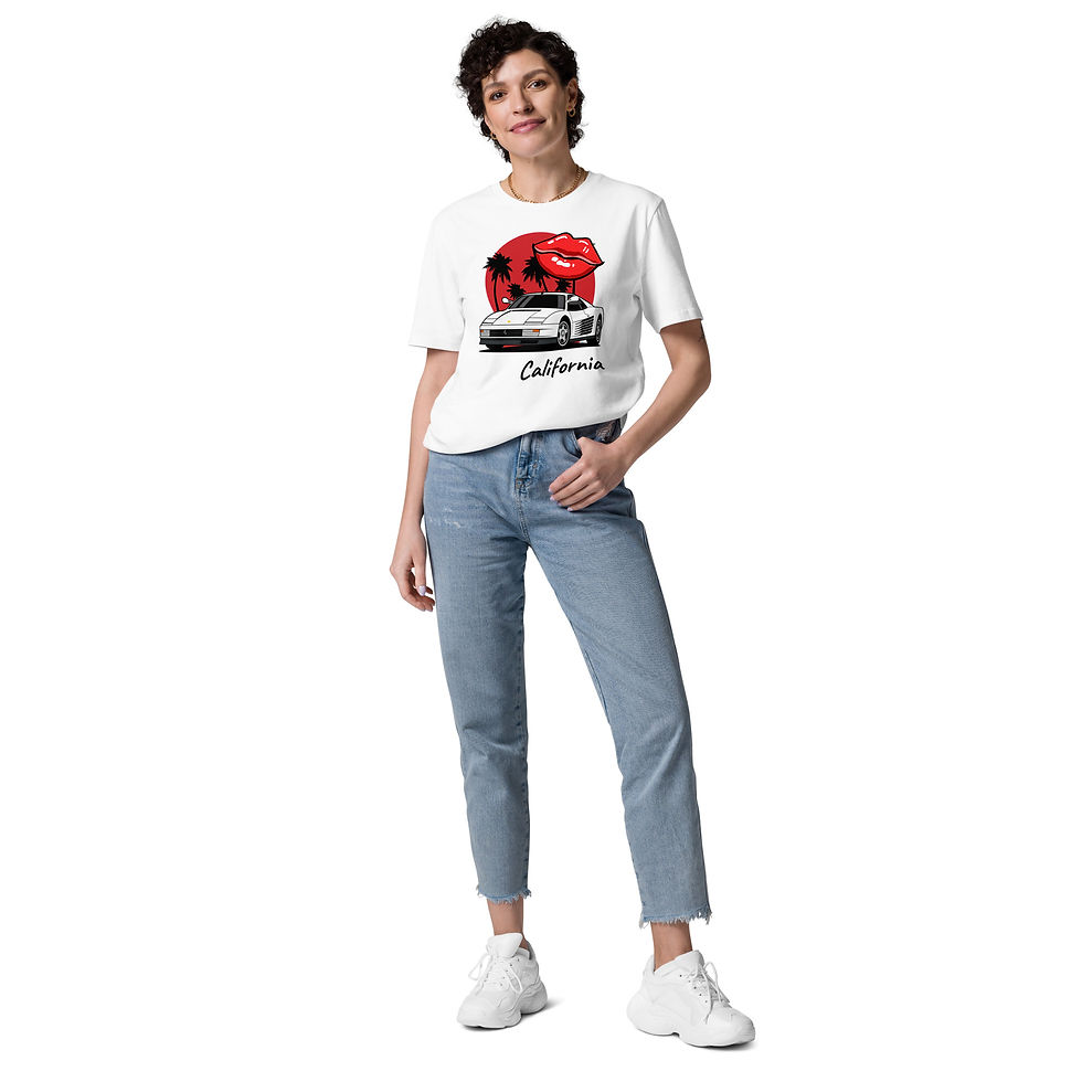 Thumbnail: Women's 80's California White Organic Cotton T-shirt