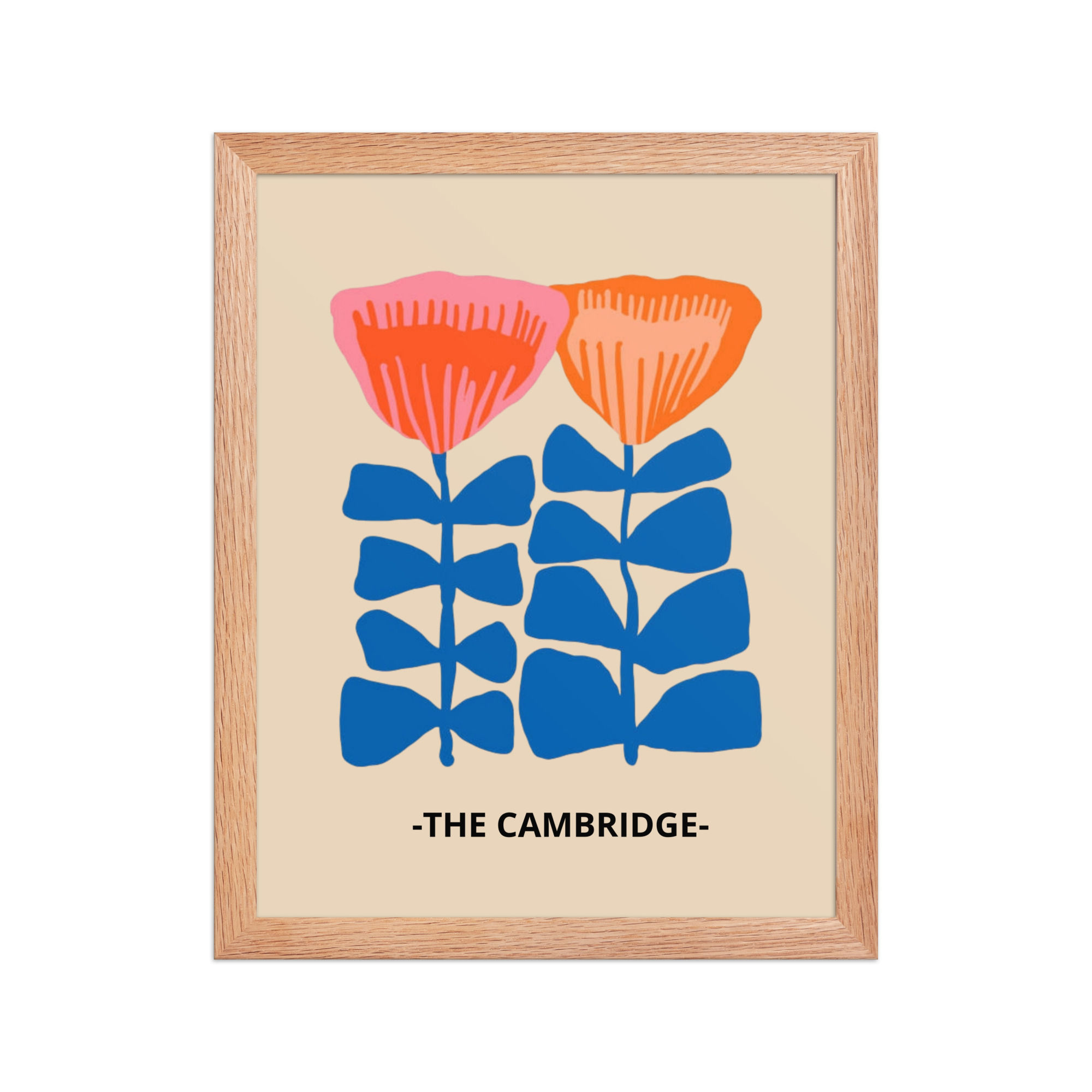 The Cambridge Red Oak Framed Poster 11"x14"