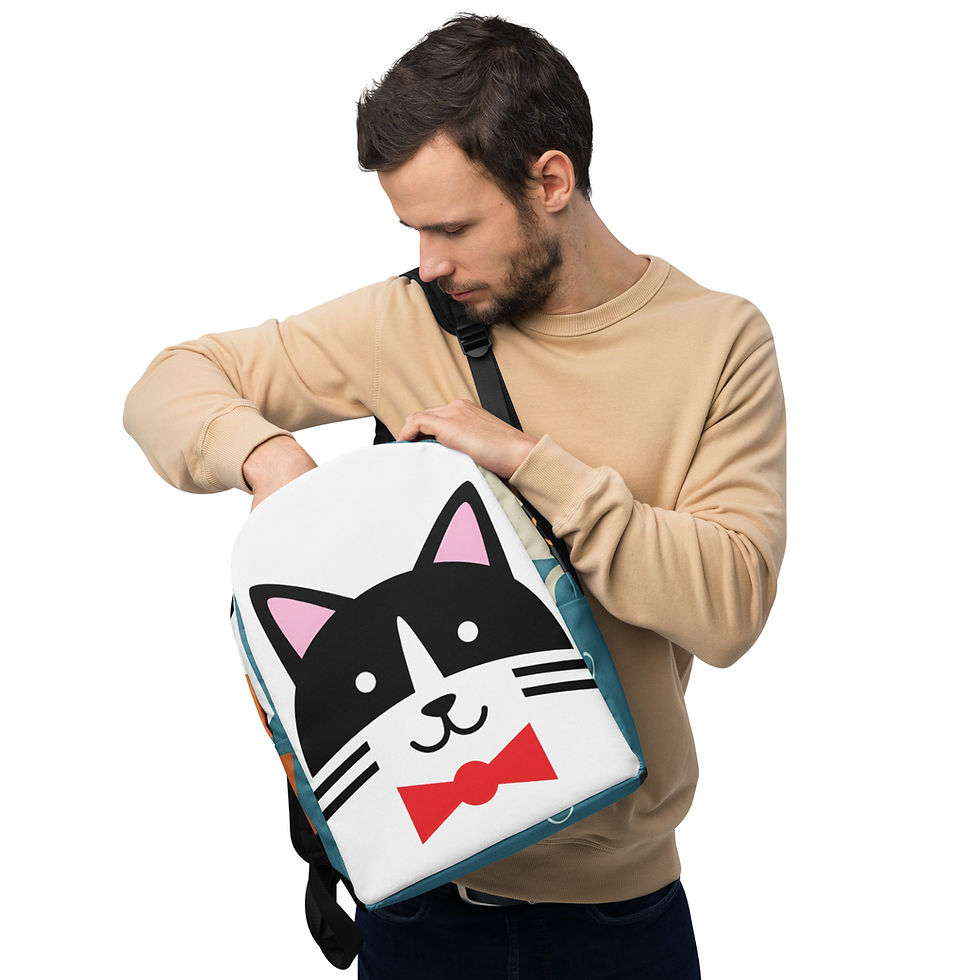 Thumbnail: Unisex All Print Backpack Harry Cat