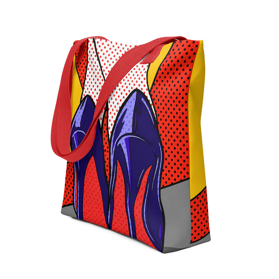 Pop Art Heels Reusable Tote Shopping Bag