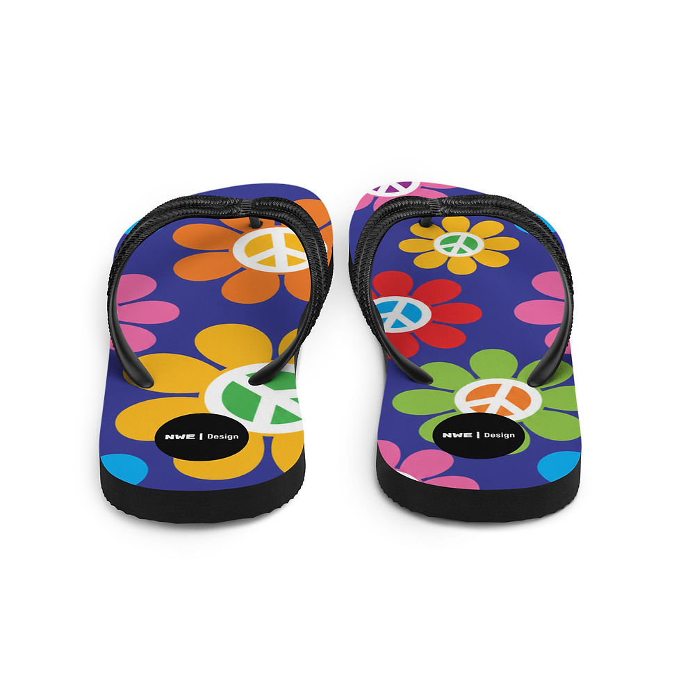 Miniatura: Women's Peace And Vibes Custom Flip-Flops