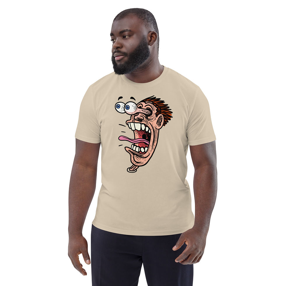 Thumbnail: Men's Urban Eye Pop Beige Organic Cotton T-Shirt