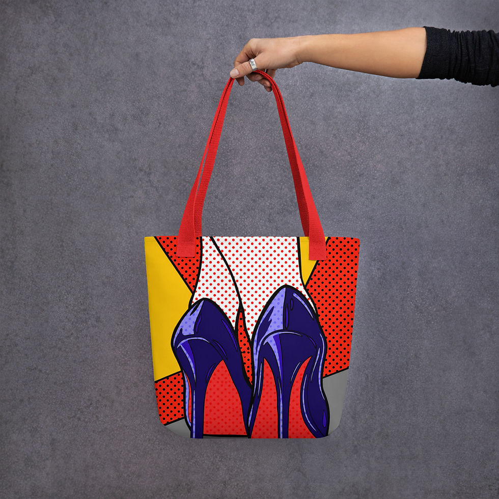 Thumbnail: Pop Art Heels Reusable Tote Shopping Bag