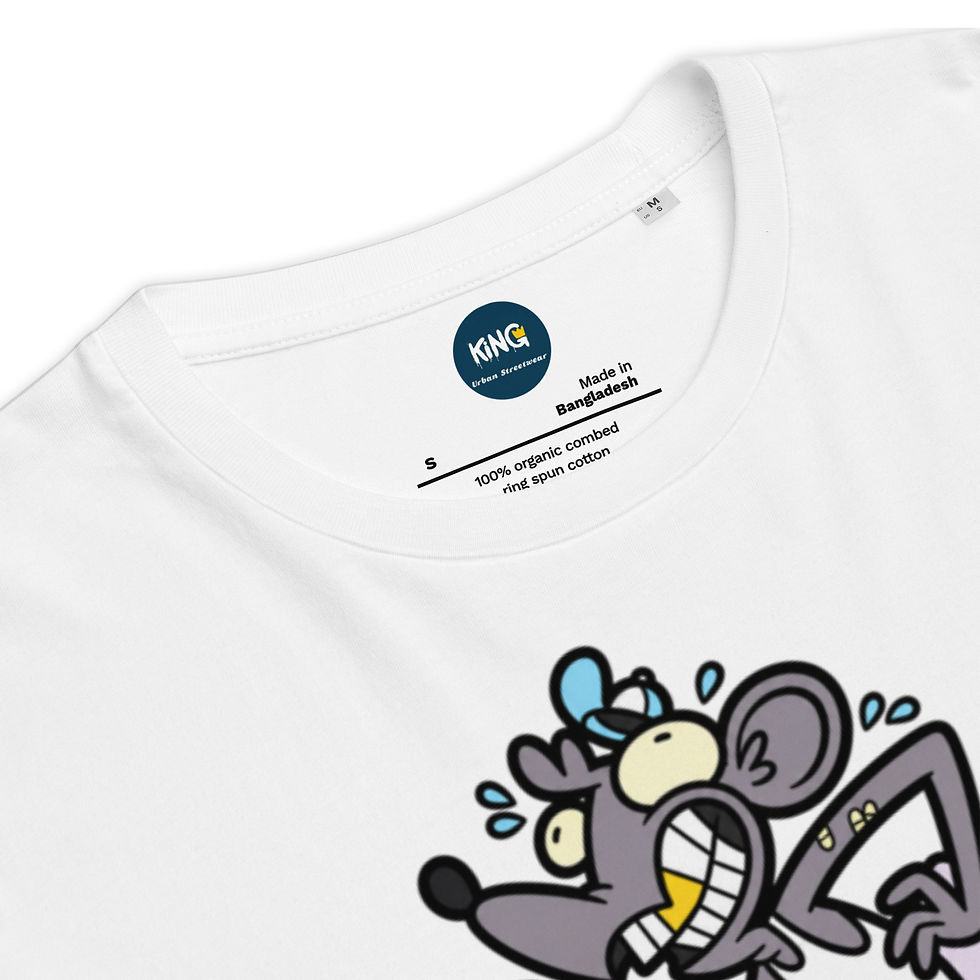 Thumbnail: Men's Rat Vibes White Organic Cotton T-Shirt