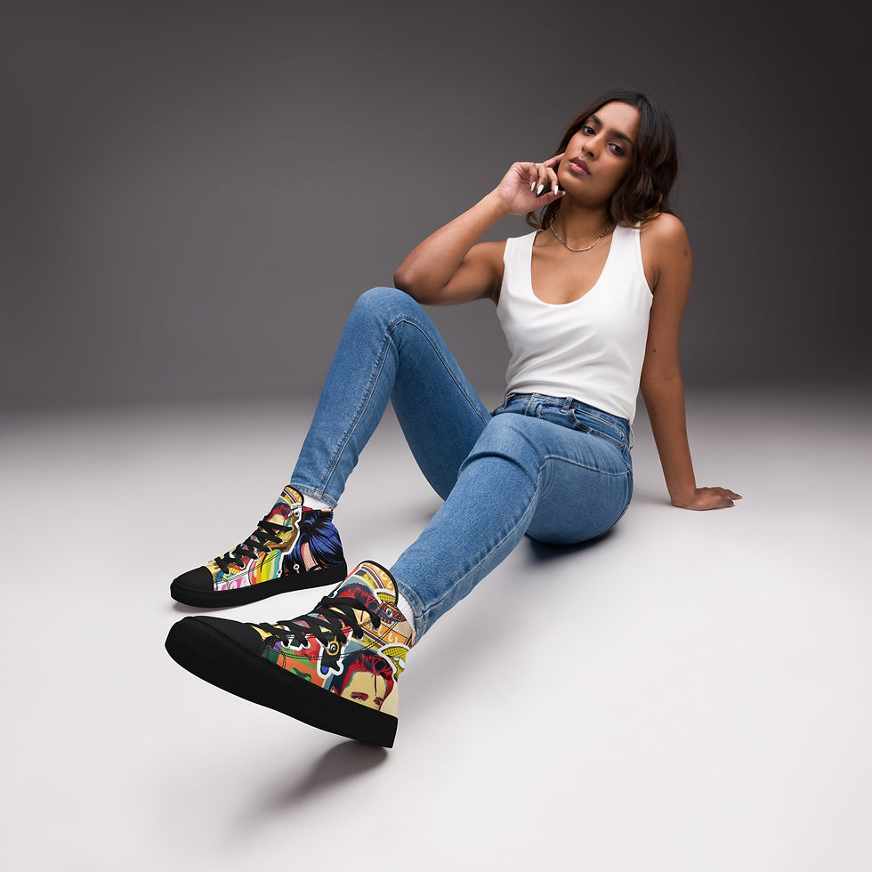 Miniatura: Women’s High Top Canvas Shoes