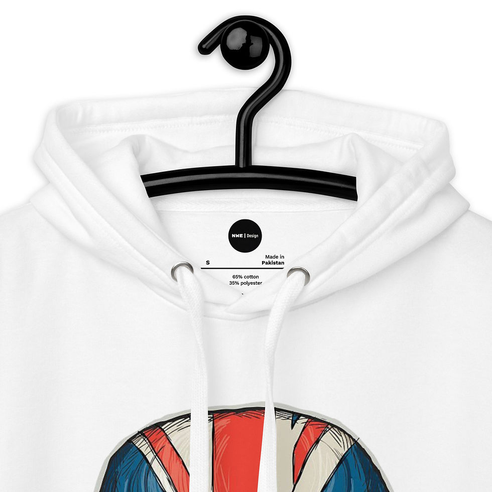 Thumbnail: Women's British Skull White Pullover Hoodie