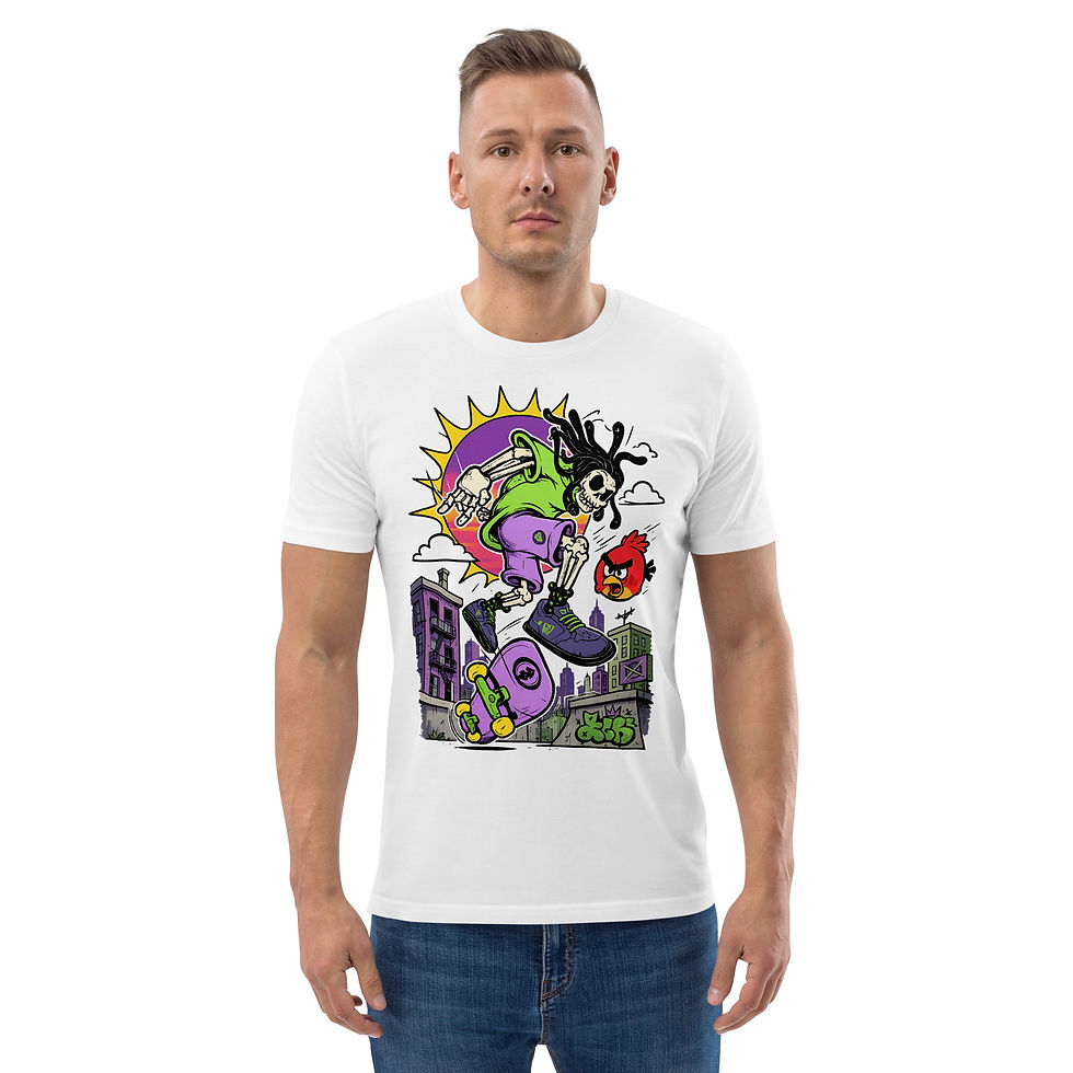 Thumbnail: Men's Rude Boy White Organic Cotton T-Shirt