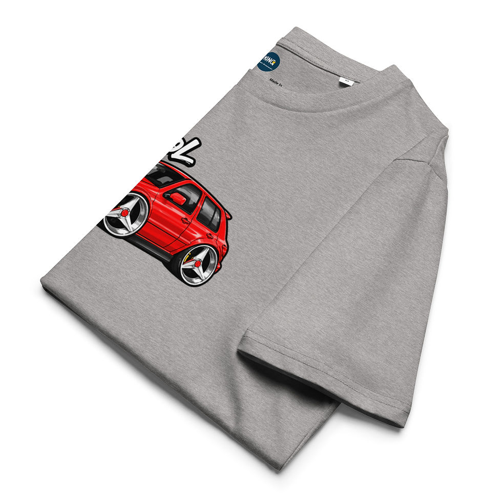 Thumbnail: Men's Oldskool Vibes Organic Grey Cotton T-Shirt