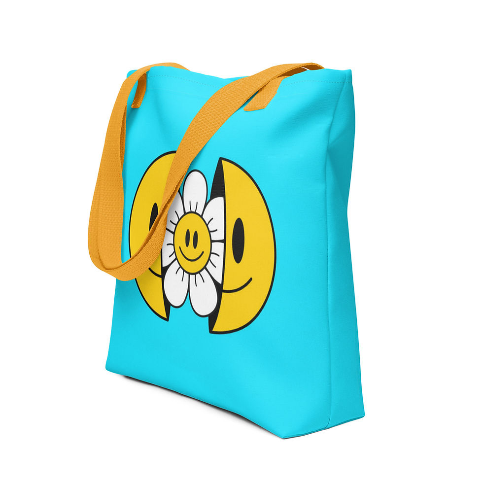 Thumbnail: Reusable Tote Shopping Bag Happy Oldskool