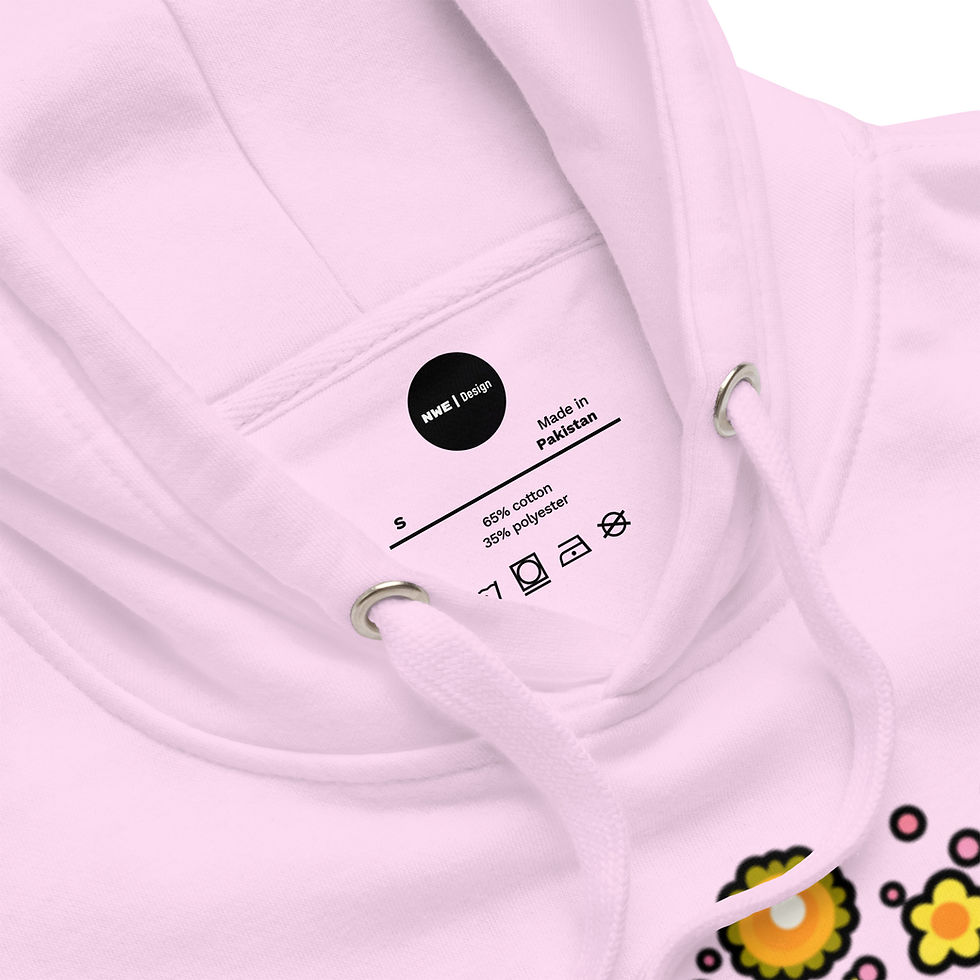Thumbnail: Women's Cute Flower Child Pink Pullover Hoodie