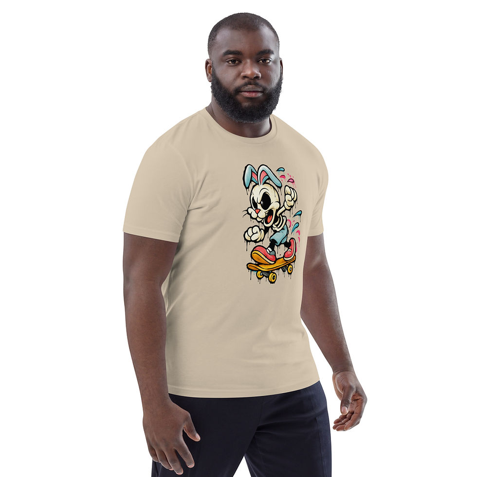 Thumbnail: Men's Roll Deep Beige Organic Cotton T-Shirt