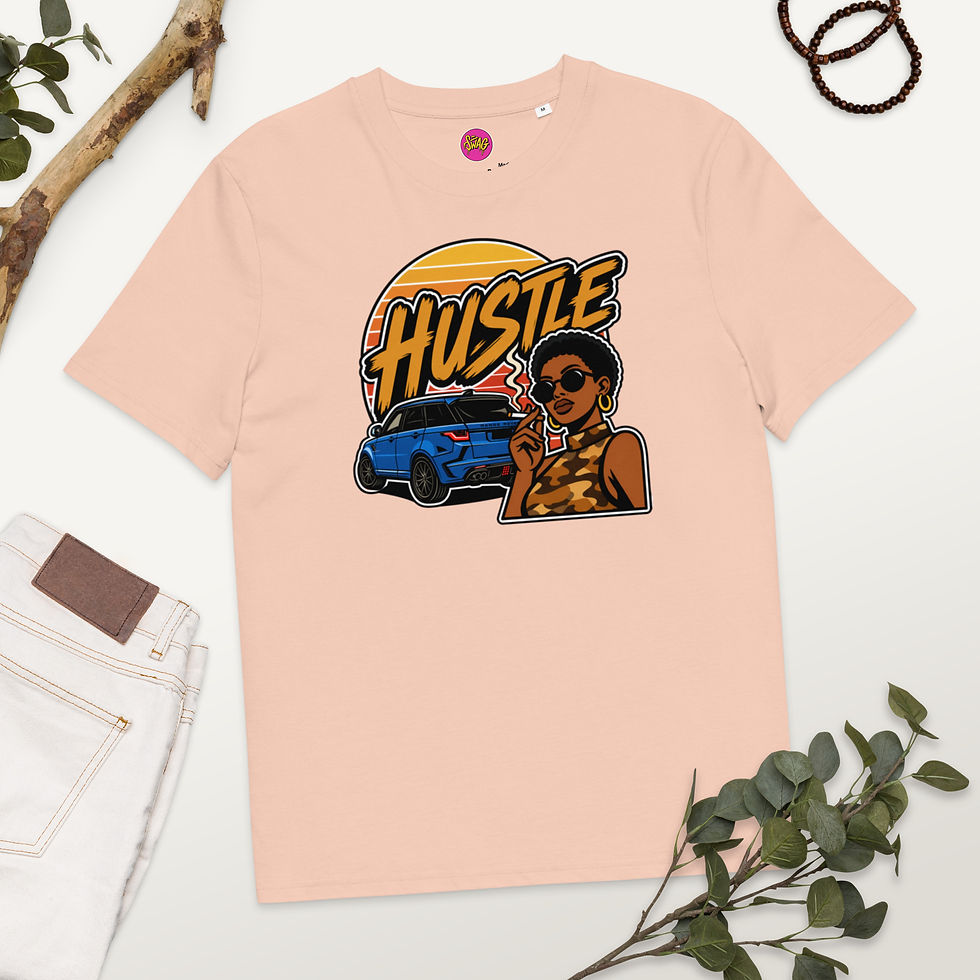 Thumbnail: Women's Her Hustle Pink Organic Cotton T-Shirt