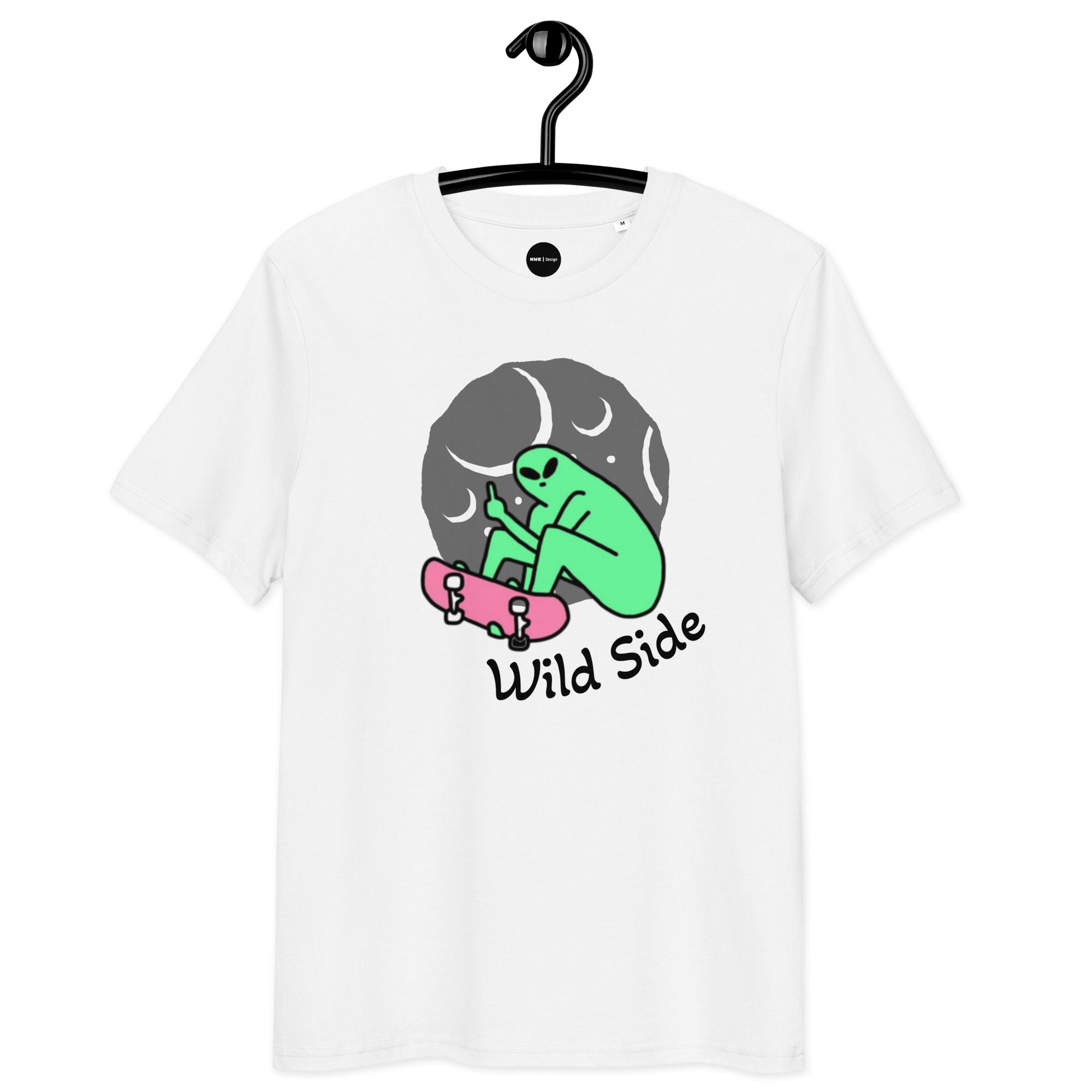 Men's Ufo Wild Side White Organic Cotton T-Shirt