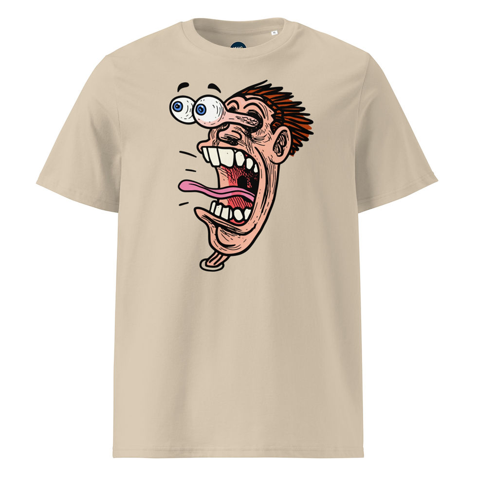 縮圖：Men's Urban Eye Pop Beige Organic Cotton T-Shirt