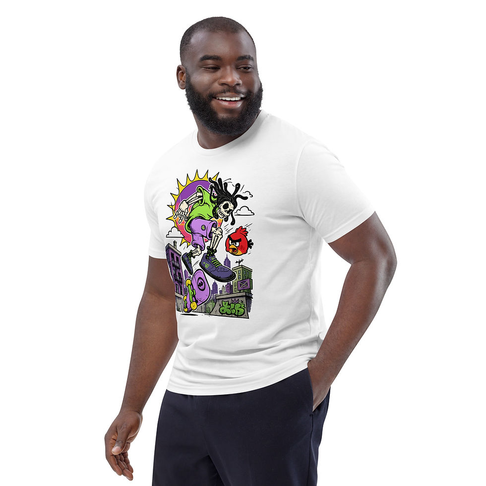 Thumbnail: Men's Rude Boy White Organic Cotton T-Shirt