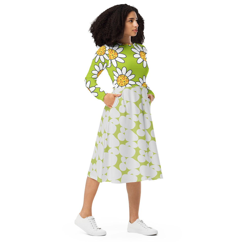 Miniaturbild: Women's Long Sleeve Midi Dress