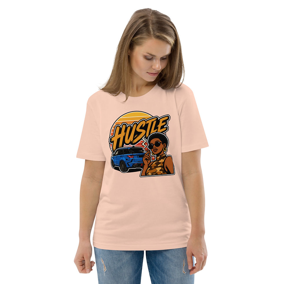 Thumbnail: Women's Her Hustle Pink Organic Cotton T-Shirt