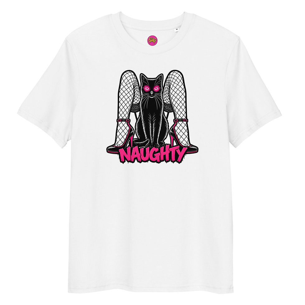 Thumbnail: Women's Naughty Nights White Organic Cotton T-Shirt