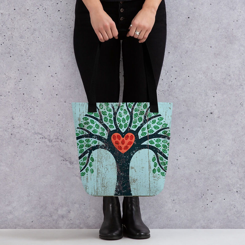 Miniature : Reusable Tote Shopping Bag Tree Of Love