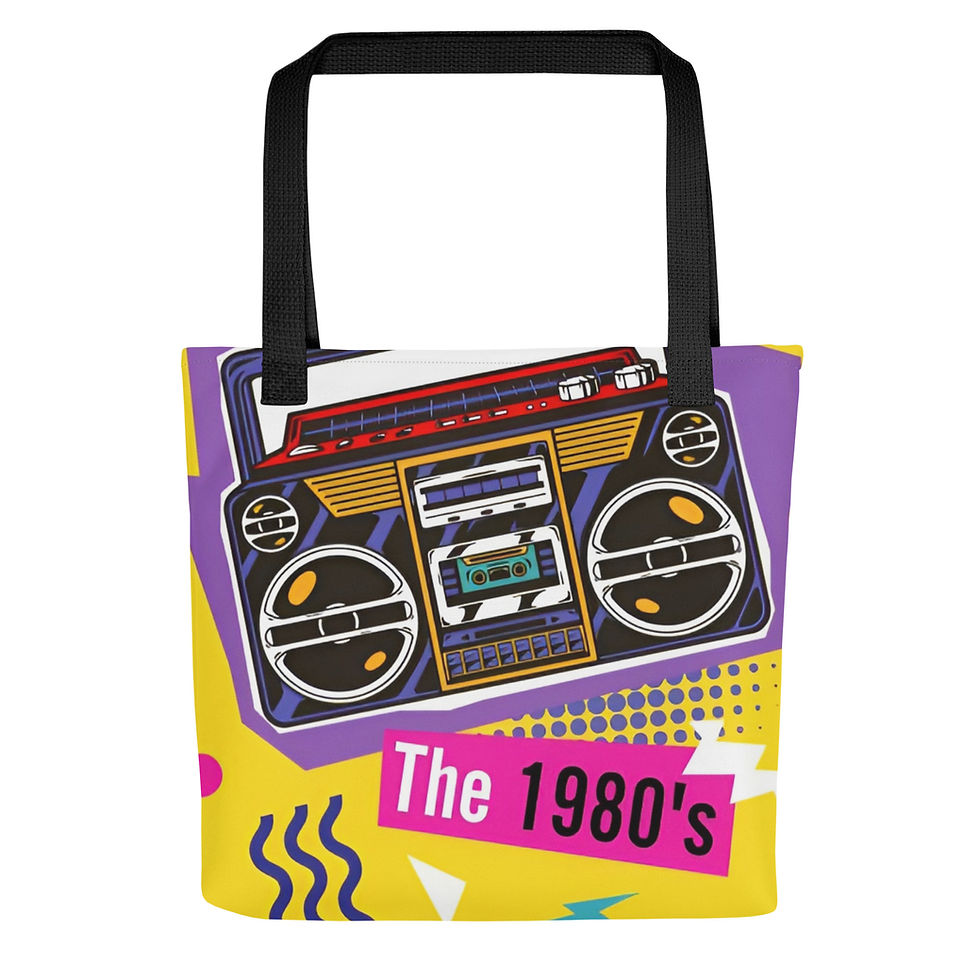 Thumbnail: Reusable Tote Shopping Bag 80s Retro