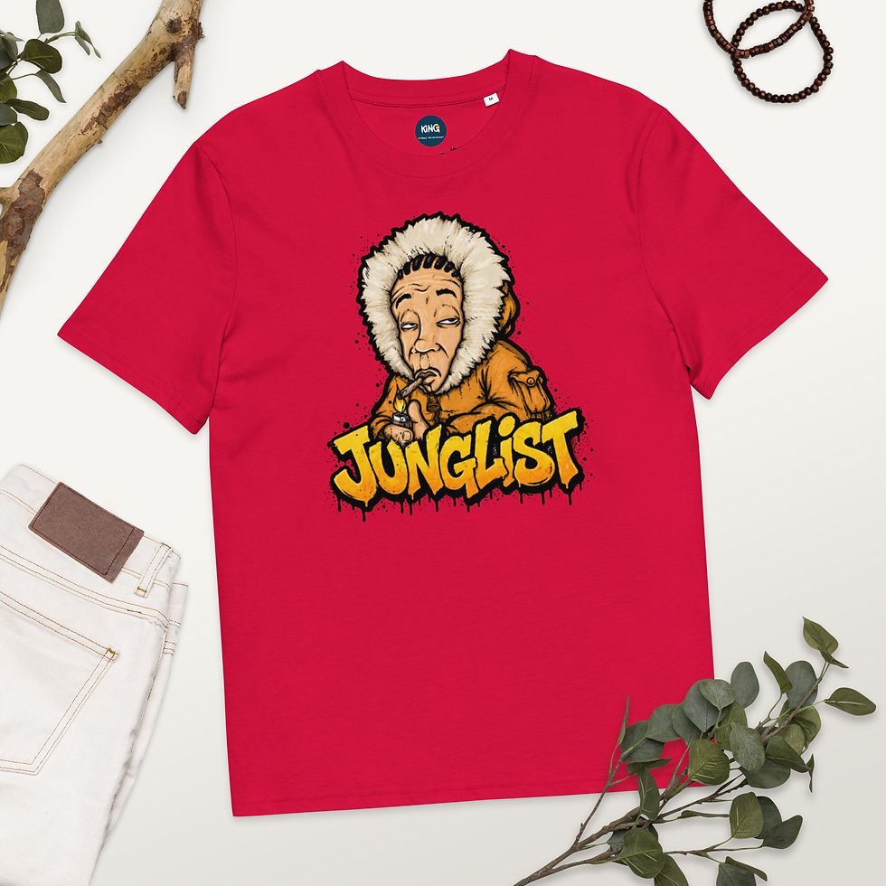 Thumbnail: Men's Junglist Red Organic Cotton T-Shirt